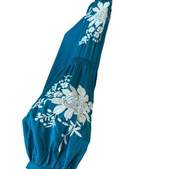 SUNDANCE Modal Embroidered Naomi Isles Top Blouse - Picture 6 of 13